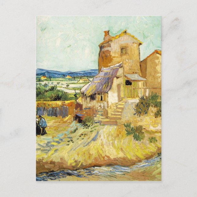 Postal van Gogh - El viejo molino (1888) (Anverso)