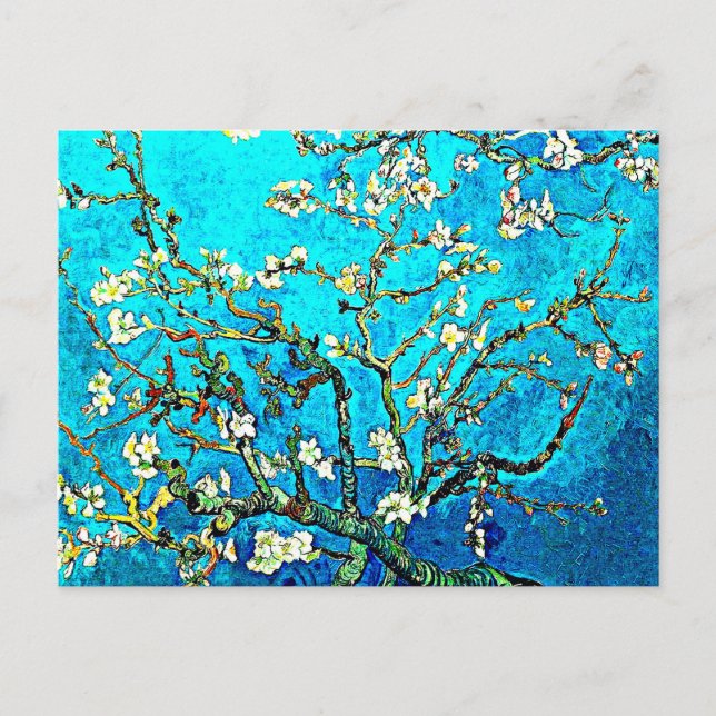 Postal Van Gogh - Flores de almendra (Anverso)