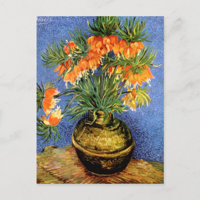 Postal Van Gogh: Fritillarias en Vase (Anverso)