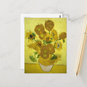 Postal Van Gogh - Girasoles, 4ta Versión, Repetición