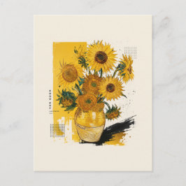 Postal Van Gogh Girasoles Moderno