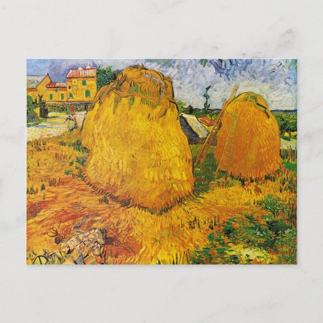 Postal Van Gogh - Haystacks en Provenza (Anverso)