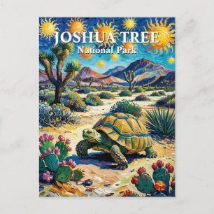 Postal Van Gogh Joshua Tree Vida Silvestre Tortuga Colori