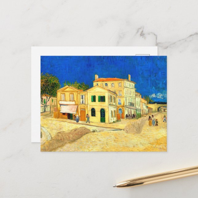Postal Van Gogh, La Casa Amarilla,  (Anverso/Reverso In Situ)