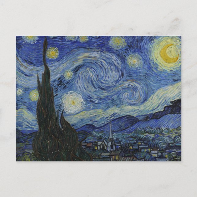 Postal Van Gogh La Noche De Las Estrellas (Anverso)
