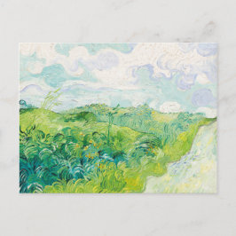 Postal Van Gogh. Los Campos Verdes De Trigo Auvers. Impre