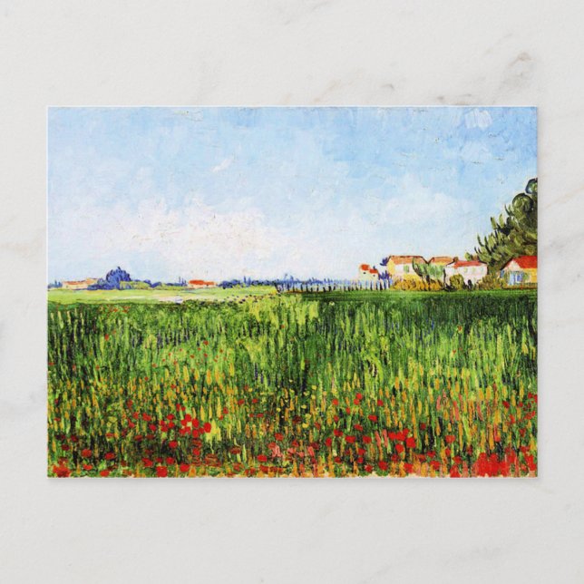 Postal Van Gogh - Meadow con los cachorros (Anverso)