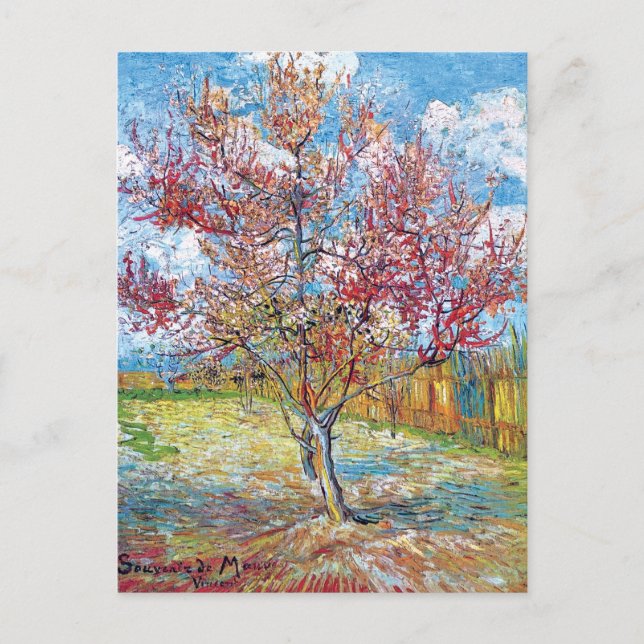 Postal Van Gogh - Melocotones rosados (Anverso)
