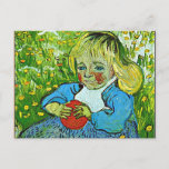 Postal Van Gogh - Niño con Naranja<br><div class="desc">Niño con un Naranja,  arte fino posimpresionismo pintura de Vincent van Gogh</div>