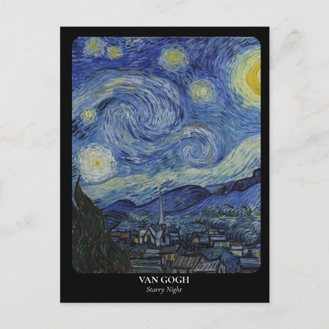 Postal VAN GOGH / Noche estrellada (Anverso)