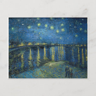 Postal Van Gogh: Noche estrellada sobre el Ródano