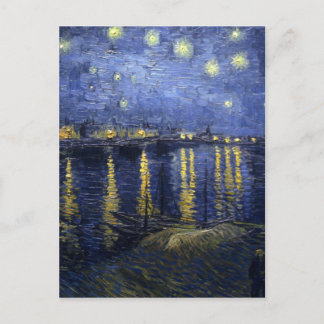 Postal van Gogh - Noche estrellada sobre el Ródano (1888)