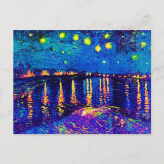 Postal Van Gogh - Noche estrellada sobre el Ródano Pop Ar