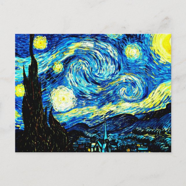 Postal Van Gogh - Noche Starry (Anverso)