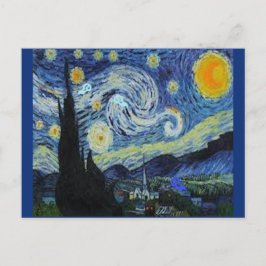 Postal Van Gogh - Noche Starry - Parodia de arte,