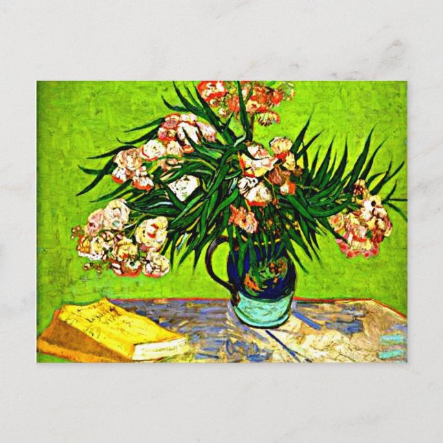 Postal Van Gogh - Oleanders and Books (Anverso)