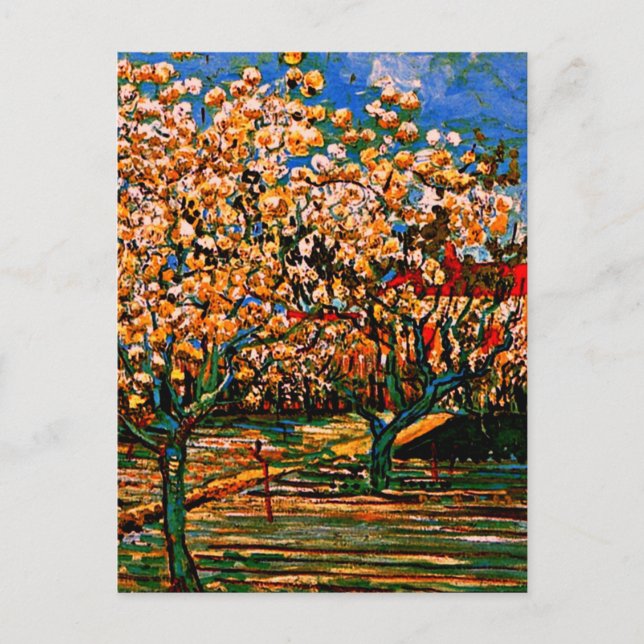 Postal Van Gogh - Orchard en Blossom (Anverso)