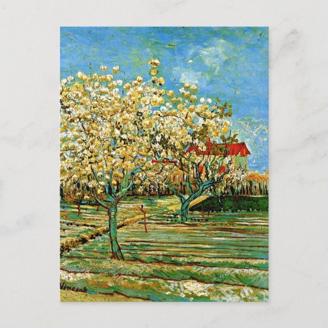Postal Van Gogh - Orchard en Blossom (Anverso)