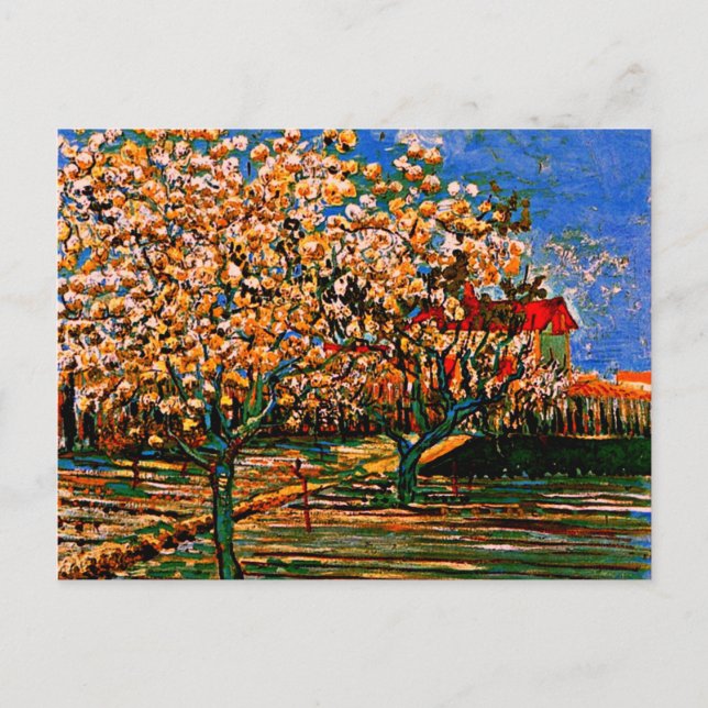 Postal Van Gogh - Orchard en Blossom (Anverso)
