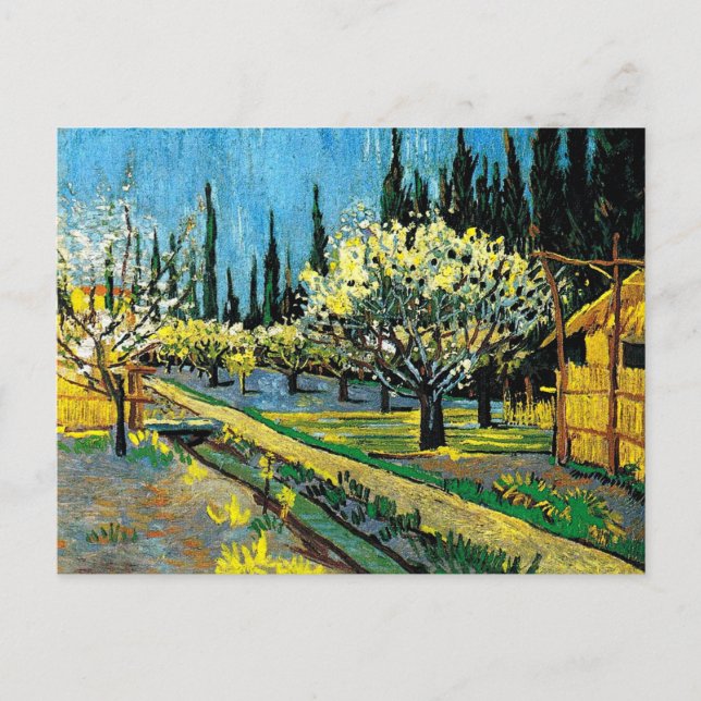 Postal van gogh - Orchard florido, (Anverso)