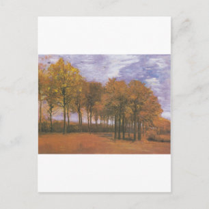 Postal Van Gogh Otoño Árbol de otoño deja el destino