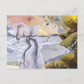 Postal Van Gogh: paisaje de invierno