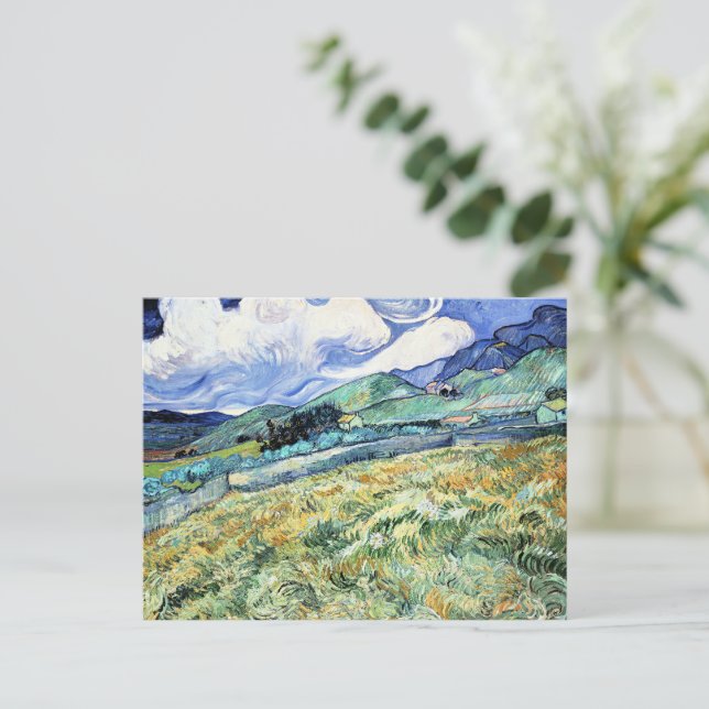 Postal Van Gogh - Paisaje de Saint-Remy, (Anverso de pie)