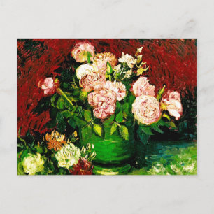Postal Van Gogh Peonies y Rosas