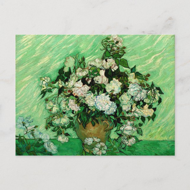 Postal Van Gogh - Rosas blancas (Anverso)