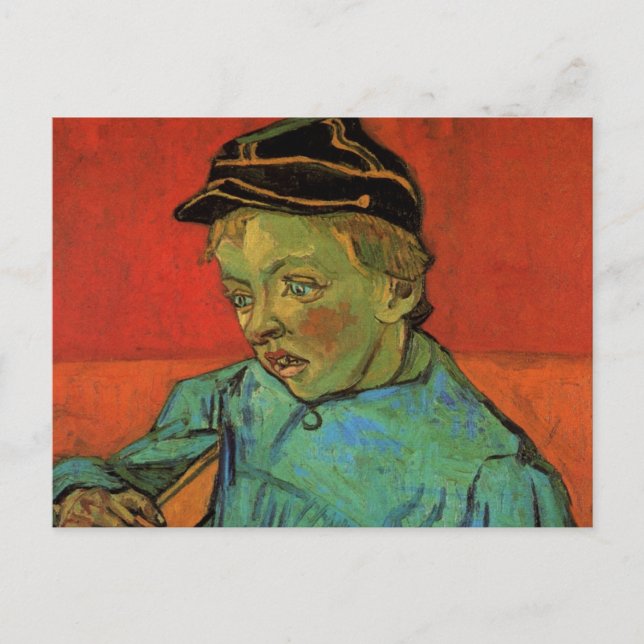 Postal Van Gogh, Schoolboy (Camille Roulin), Arte de époc (Anverso)
