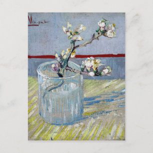 Postal van Gogh Spring Flowing Almond en un vaso