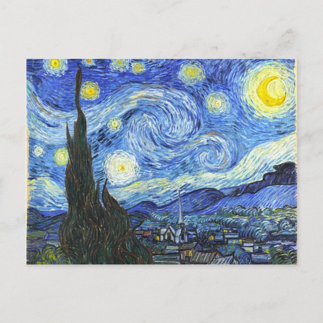 Postal VAN GOGH Starry Night (Anverso)