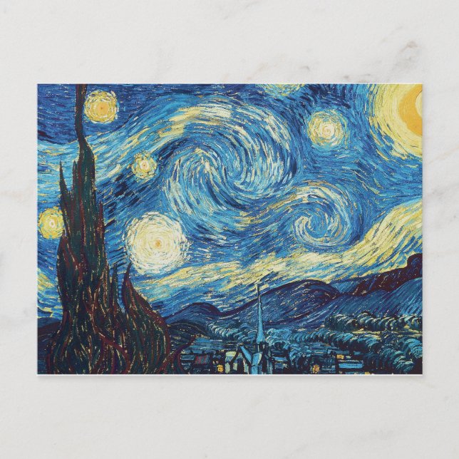Postal Van Gogh Starry Night Classic Impresionsionist Art (Anverso)
