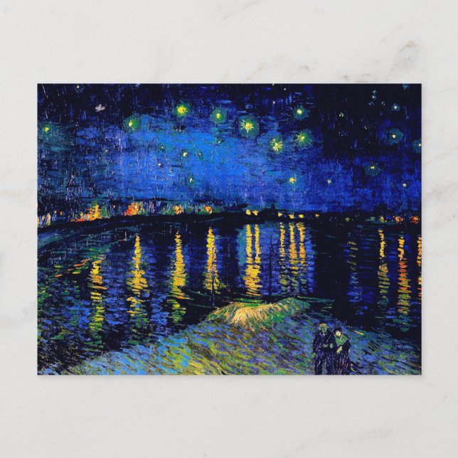 Postal Van Gogh Starry Night Over Rhone (F474) Bella Arte (Anverso)