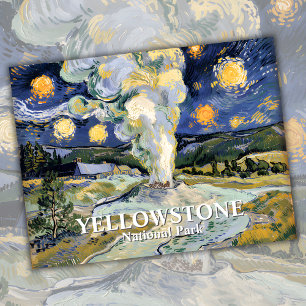 Postal Van Gogh Starry Night Yellowstone Old Faith Art
