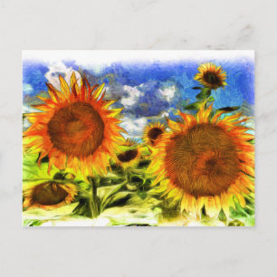 Postal Van Gogh Sunflowers