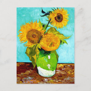 Postal Van Gogh - Sunflowers - Art Post Card