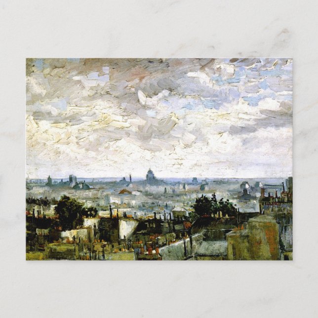 Postal Van Gogh - Techos de París (Anverso)