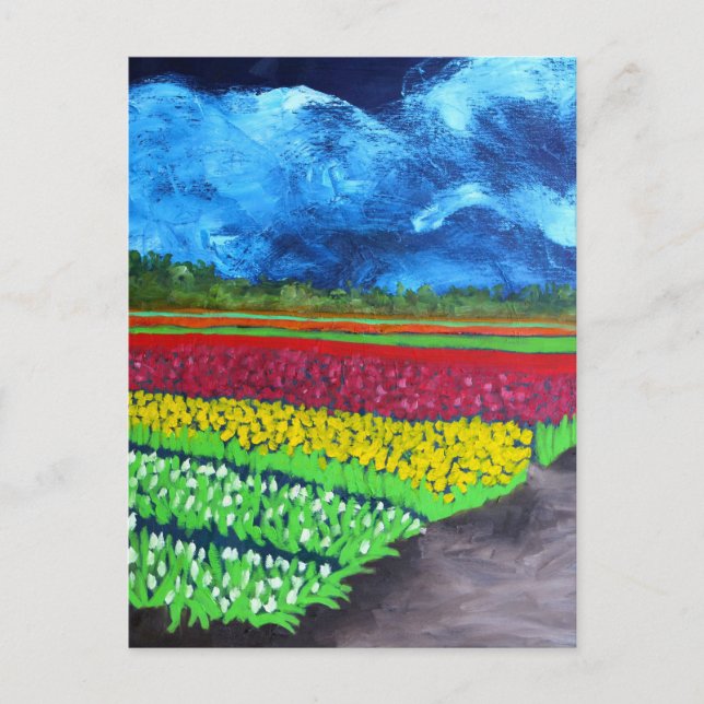 Postal Van Gogh Tulip Field-Susan Payne-Trutna, artista (Anverso)