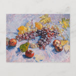 Postal Van Gogh - Uvas, lémones, peras y manzanas<br><div class="desc">Uvas,  leones,  peras y manzanas,  pintura de la vida de Vincent van Gogh,  1887.</div>