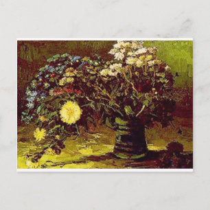Postal Van Gogh Vase Flores Flores Vintage Pintura