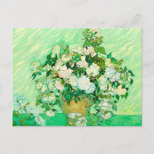 Postal Van Gogh White Roses (Anverso)