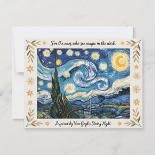 Postal Van Goghs inspirado en el arte nocturno estelar