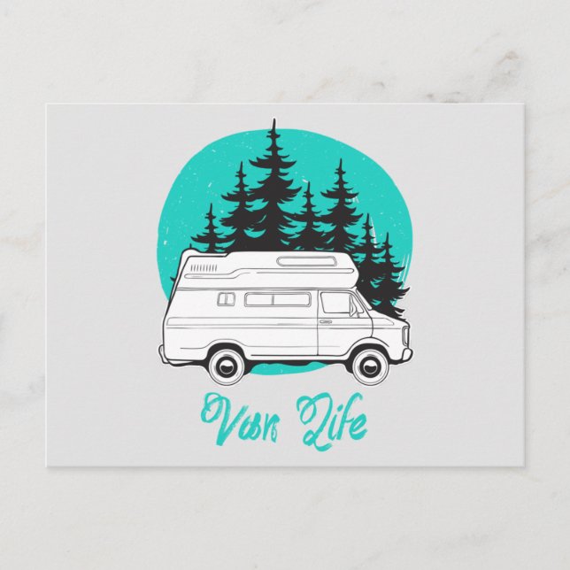 Postal VAN LIFE Nomad Adventure Travel Camping Lifestyle (Anverso)
