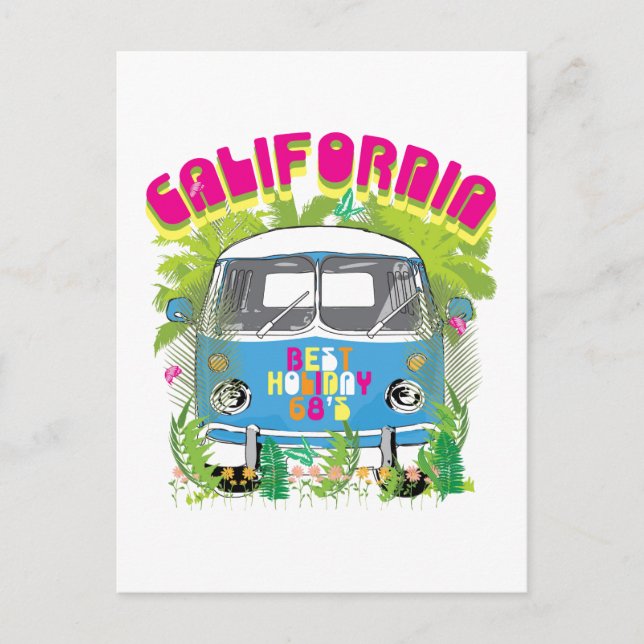 Postal Van Surfing de California (Anverso)