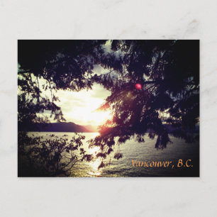 Postal Vancouver, B.C. Atardecer