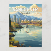 Vancouver Canadá Arte de viaje Vintage