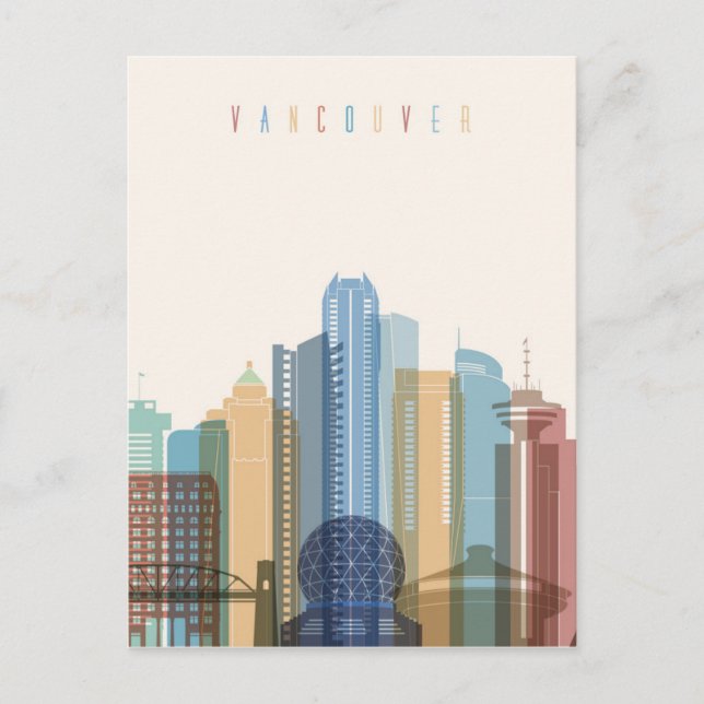 Postal Vancouver (Canadá) | Línea de la ciudad (Anverso)
