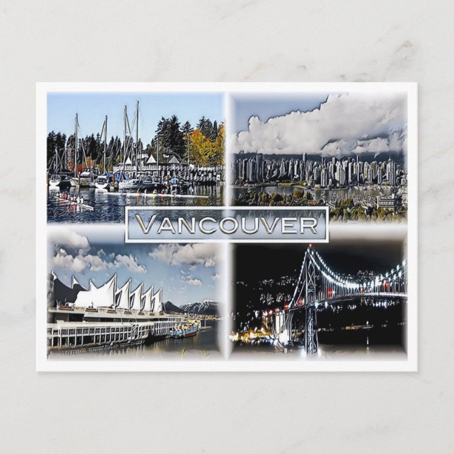 Postal Vancouver - Canadá - Mosaico - (Anverso)