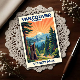 Postal Vancouver, Canadá: Viajes Antiguos de la Década de